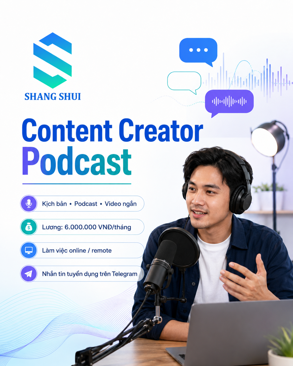 Hình ảnh vị trí Content Creator Podcast